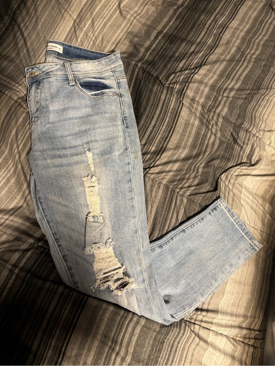 Hammer Jeans Denim - Light Blue Distressed Boyfriend Jeans - Unknown Brand